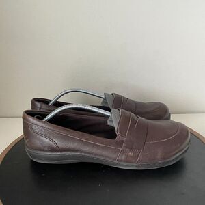 BOC Shoes Womens 11 M Brown Leather Slip On Loafers‎ Casual Comfort Shoes